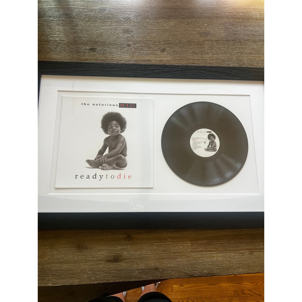 Notorious BIG Ready to Die Framed Wall Art Vinyl Record Display 35x23 Brooklyn